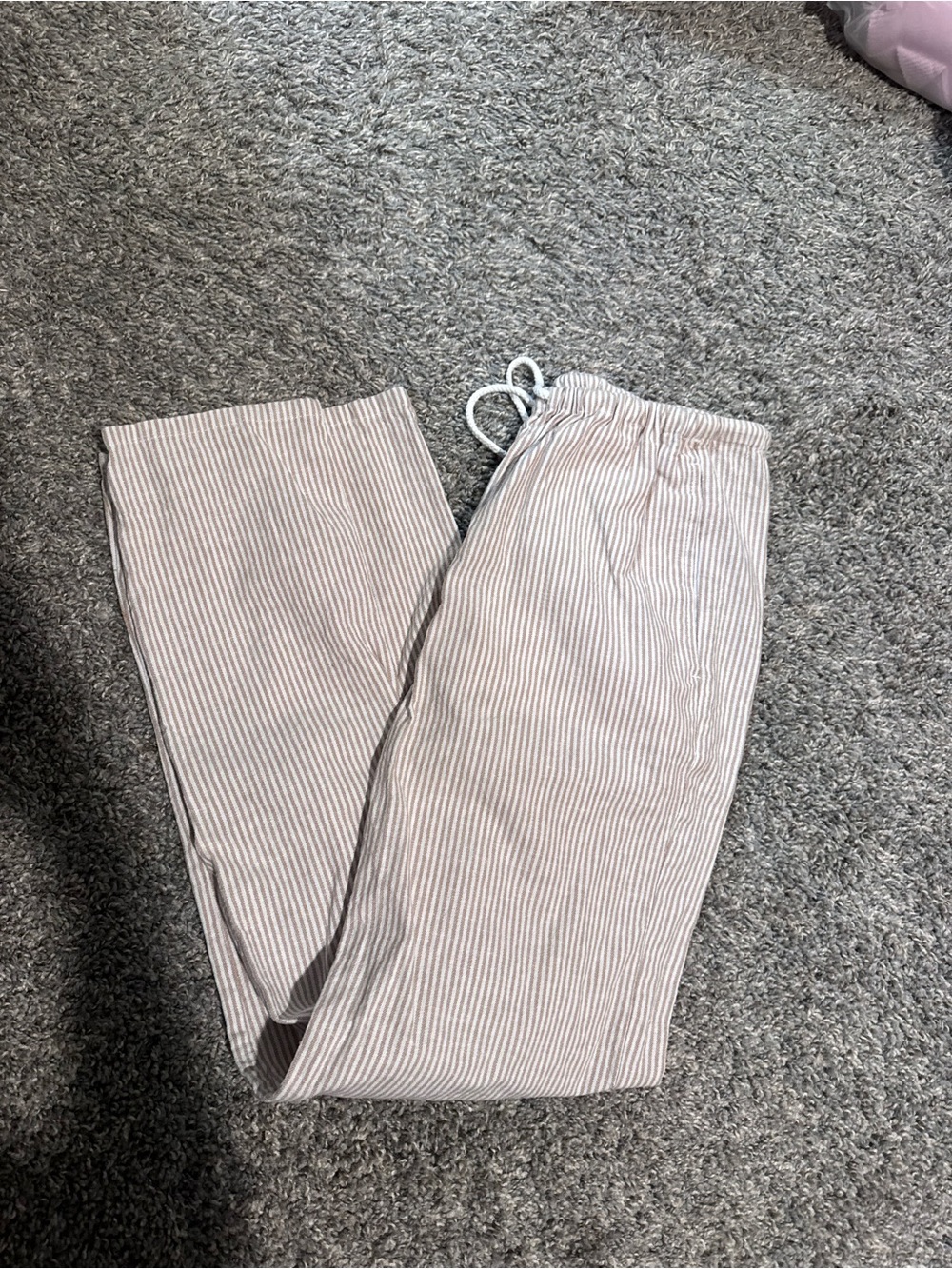 Striped drawstring pants